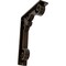 Ekena Millwork Fleur De Lis Wrought Iron Bracket, (Triple center brace), Antiqued Bronze 2"W x 7 1/2"D x 10"H BKTM02X07X10TFLABZ - alternate 1